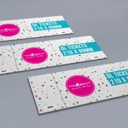 210 x 99 mm ticket printing